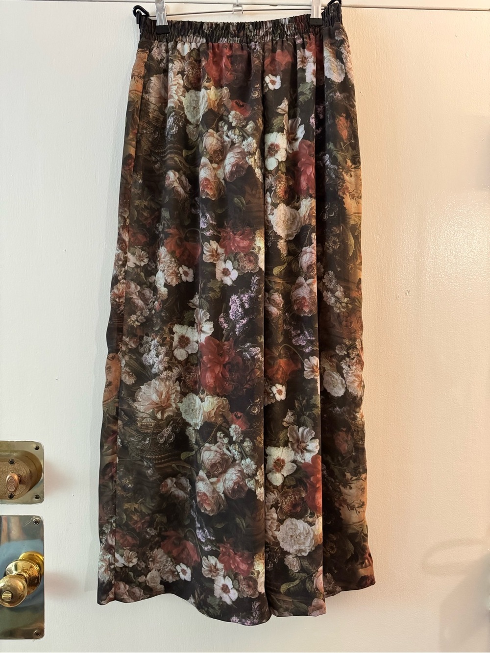 Sheer vintage 2000s floral The Limited wide leg palazzo pants Medium